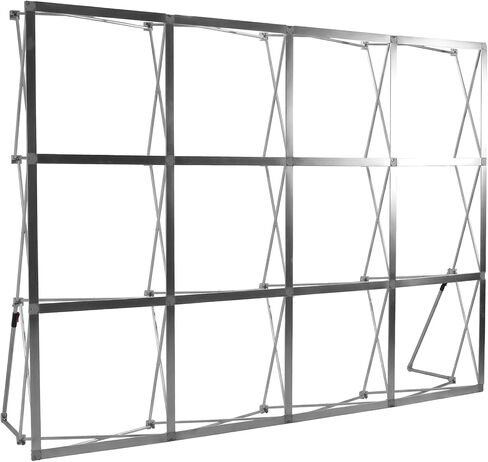 Foldable Backdrop Stand Frame with Storage Bag & Cable Ties, Portable Detachable Support System with Reinforced Back Brackets for Wedding, Exhibition & Event Decoration in Kuwait