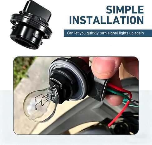 Turn Signal Lamp Bulb Socket, OEM 92166-3K000 54213SR Replacement Bulb Holder with 2-Pin Plug, Compatible with Hyundai Elantra Sonata, Kia Soul Sportage Sorento (Black) in Kuwait