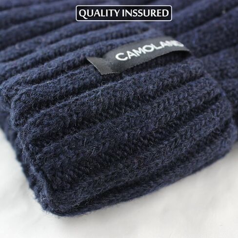 CAMOLAND Men's Fleece Wool Cable Knit Winter Beanie Hat in Saudi Arabia