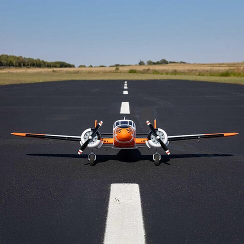 E-flite RC طائرة Beechcraft D18/RC-45J 1.5m BNF Basic (جهاز الإرسال والبطارية والشاحن غير متضمن) مع AS3X+ وآمنة، EFL-3726 in Kuwait