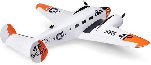 E-flite RC طائرة Beechcraft D18/RC-45J 1.5m BNF Basic (جهاز الإرسال والبطارية والشاحن غير متضمن) مع AS3X+ وآمنة، EFL-3726 in Kuwait