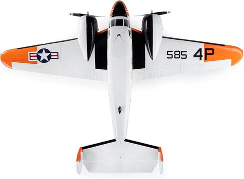 E-flite RC طائرة Beechcraft D18/RC-45J 1.5m BNF Basic (جهاز الإرسال والبطارية والشاحن غير متضمن) مع AS3X+ وآمنة، EFL-3726 in Kuwait