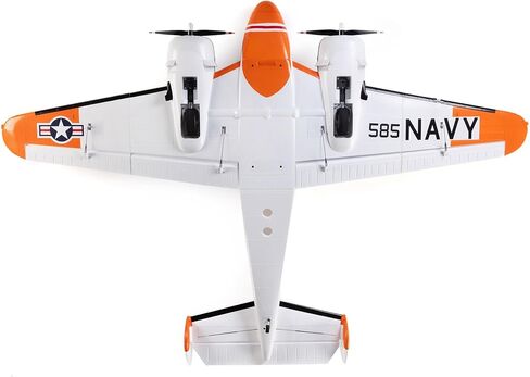 E-flite RC طائرة Beechcraft D18/RC-45J 1.5m BNF Basic (جهاز الإرسال والبطارية والشاحن غير متضمن) مع AS3X+ وآمنة، EFL-3726 in Kuwait