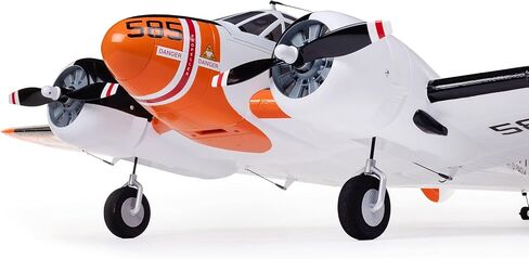 E-flite RC طائرة Beechcraft D18/RC-45J 1.5m BNF Basic (جهاز الإرسال والبطارية والشاحن غير متضمن) مع AS3X+ وآمنة، EFL-3726 in Kuwait