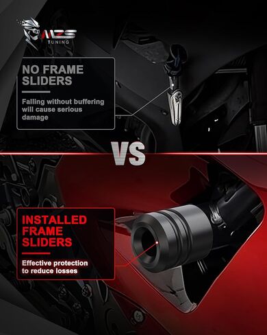 MZS Motorcycle Frame Sliders Compatible with CB500F CB500X 2013-2025 / NX500 2024-2025, Falling Crash Protector Guards Engine Fairing Protection No Cut Kits Black in Kuwait