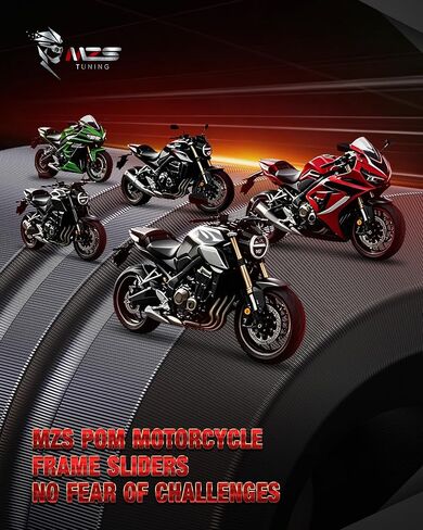 MZS Motorcycle Frame Sliders Compatible with CB500F CB500X 2013-2025 / NX500 2024-2025, Falling Crash Protector Guards Engine Fairing Protection No Cut Kits Black in Kuwait