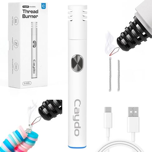 Caydo Thread Burner with A Replacement Tip, Rechargeable Thread Zapper for Burning and Trimming, with Indicator Light for Beading, Weaving, Sewing & Jewelry Making in Kuwait