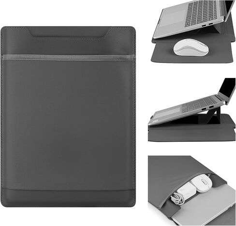 حقيبة جلدية للكمبيوتر المحمول HoYiXi مقاس 13.6 بوصة مع حامل متوافقة مع MacBook Pro 14/MacBook Air 13(M1 M2)/ASUS Vivobook 14/Dell XPS 13/ASUS Acer Matebook 13 14 بوصة، حقيبة كمبيوتر محمول، in Kuwait