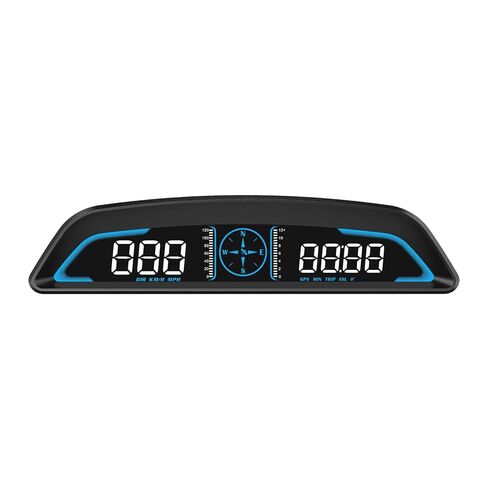 عداد السرعة العالمي لنظام تحديد المواقع العالمي من Dyno Racing - شاشة LCD كبيرة مقاس 5.5 بوصة للسيارات المزودة بأجهزة MPH، وأجهزة إنذار السرعة الزائدة والتعب، ومقياس الرحلات الذي يعمل بمنفذ USB لجميع المركبات in Kuwait