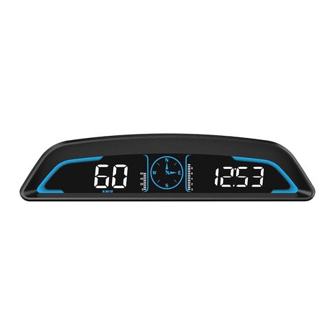 عداد السرعة العالمي لنظام تحديد المواقع العالمي من Dyno Racing - شاشة LCD كبيرة مقاس 5.5 بوصة للسيارات المزودة بأجهزة MPH، وأجهزة إنذار السرعة الزائدة والتعب، ومقياس الرحلات الذي يعمل بمنفذ USB لجميع المركبات in Kuwait