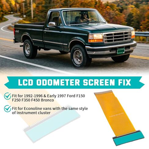 LCD Odometer Screen Repair Kit for Ford F150 F250 F350 F450 Bronco 1992-1996 & Early 1997, Replaces F4UF-10D922-BA / F2UF-10D922-AC in Kuwait