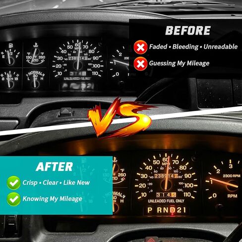 LCD Odometer Screen Repair Kit for Ford F150 F250 F350 F450 Bronco 1992-1996 & Early 1997, Replaces F4UF-10D922-BA / F2UF-10D922-AC in Kuwait