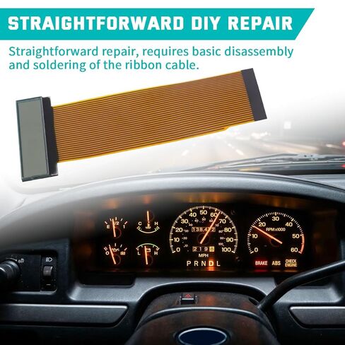 LCD Odometer Screen Repair Kit for Ford F150 F250 F350 F450 Bronco 1992-1996 & Early 1997, Replaces F4UF-10D922-BA / F2UF-10D922-AC in Kuwait