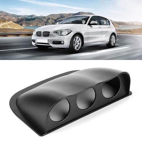Triple Dash Gauge Pod, 3 Hole Dashboard Meter Mount Bracket, Universal Auto Accessory with ABS Material and 2in/52mm Diameter (Black) in Kuwait