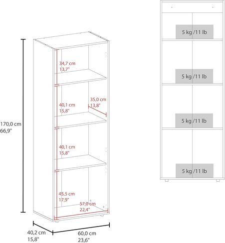 Home 3 Door Closet System with Hanging Rod for Clothes and Interior Shelves, Manufactured Wood Freestanding Bedroom Storage, Utility Room or Laundry Room Furniture, Natural Oak in Kuwait