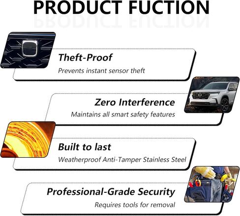درع رادار متوافق مع 2023-2026 Honda Accord CR-V Pilot، واقي مستشعر مضاد للسرقة من الفولاذ المقاوم للصدأ in Kuwait