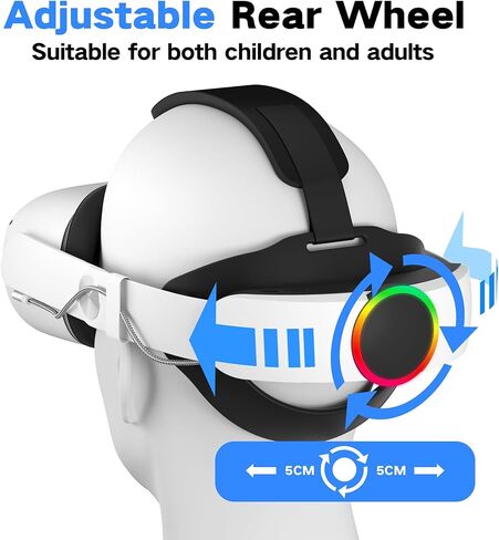Bioherm Head Strap with Battery for Meta/Oculus Quest 3, 10000mAh Battery Pack for Extended 8 Hrs of Playtime, Fast Charging VR Power, Adjustable Elite Strap Enhanced Support and Balance in VR in Saudi Arabia