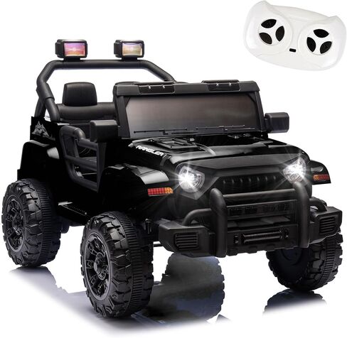 12V Ride on Toys for Toddlers, Kids' Electric Vehicles W/Parents Control, Ride on Truck Car with Music, Bluetooth, USB, Four-Wheels Suspension for Age 2-4 (Police Car) in Kuwait