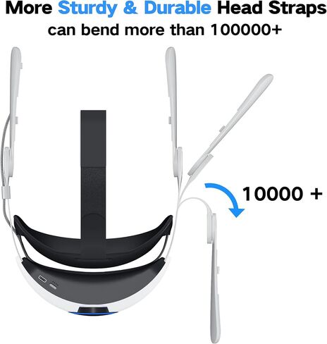 Bioherm Head Strap with Battery for Meta/Oculus Quest 3, 10000mAh Battery Pack for Extended 8 Hrs of Playtime, Fast Charging VR Power, Adjustable Elite Strap Enhanced Support and Balance in VR in Saudi Arabia