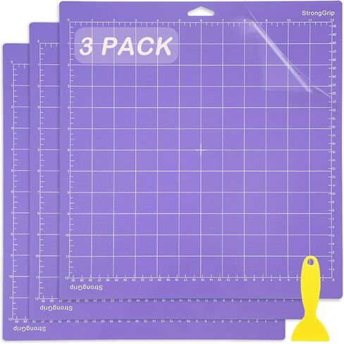 THANMAO LightGrip Cutting Mat 3 Pack, 12"x12" Light Grip Cutting Mats for Cricut Maker 3/Maker/Explore 3/Air 2/Air/One, Replacement Accessories Card, Adhesive Non-Slip Cut Mats, Blue in Saudi Arabia