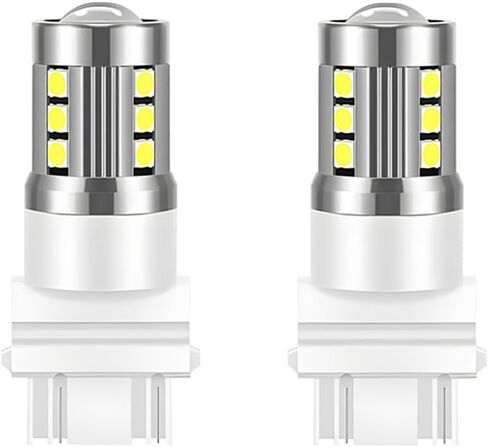 2PCS Car LED Turn Signal Bulbs, 3157 T25 Super Bright Vehicle Blinker Turn Signal Light for Front Rear, Automotive Brake Backup Reverse Lamp Replacement, Universal for Vehicles (Yellow) in Kuwait
