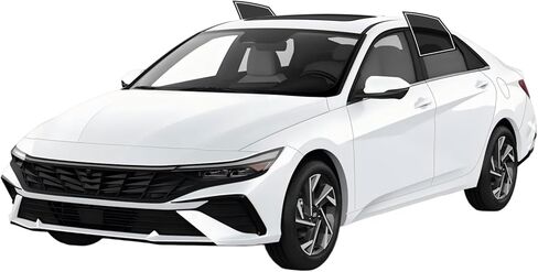 Precut Window Tint Film for Hyundai Elantra Sedan 2021-2026 All Side+Rear Windshield 35% VLT 2Ply Anti-Shatter, UV Block, Privacy Protection, Easy Install, No Trimming Needed,Heat & Glare Reduction in Saudi Arabia