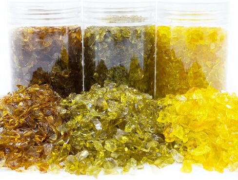 Crushed Glass Glitter, Broken Glass Stones, Shattered Glass Gems Gravel Set of 3 for Resin Art Crafts,Nail Art, Vase Filler,Aquarium, Geod Painting, Jewelry Making, 3-6mm, 450g (Blue) in Kuwait