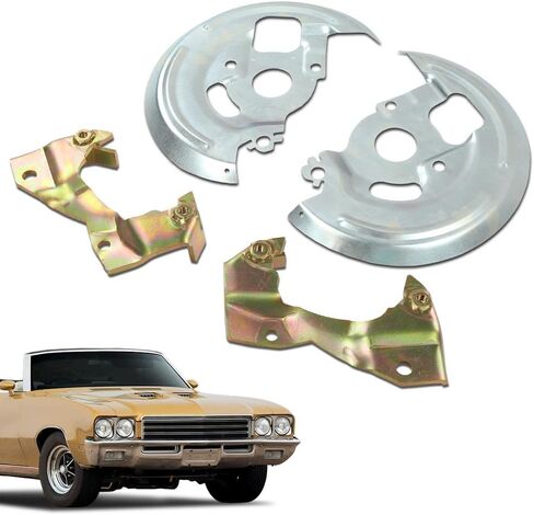 دعامات فرجار قرص الفرامل من CHEDA وألواح الدعم ودروع الغبار تناسب Buick Skylark/Buick GS/Chevy Chevelle Monte Carlo Malibu El Camino/Pontiac GTO Tempest Lemans/Oldsmobile 442 Cutlass 1964-1972 in Kuwait