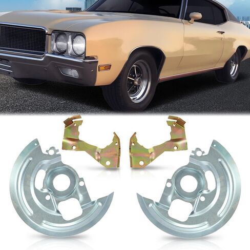 دعامات فرجار قرص الفرامل من CHEDA وألواح الدعم ودروع الغبار تناسب Buick Skylark/Buick GS/Chevy Chevelle Monte Carlo Malibu El Camino/Pontiac GTO Tempest Lemans/Oldsmobile 442 Cutlass 1964-1972 in Kuwait