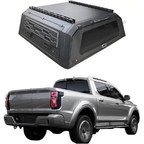 Truck Topper Compatible with GWM Cannon Alpha 2023–2026 5ft, Lockable Hardtop Camper Shell w/Gullwing Doors, Rear Tent & Interior Light, No-Drill Bed Cap Pickup Canopy(Decor) in Kuwait