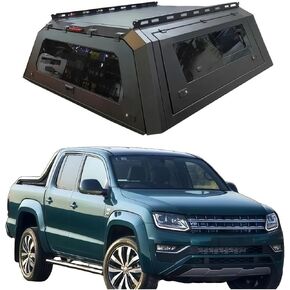 Truck Topper Compatible with VW Amarok 2010–2022 5.2ft, Lockable Hardtop Camper Shell w/Gullwing Doors, Rear Tent & Interior Light, No-Drill Bed Cap Pickup Canopy(Window) in Kuwait