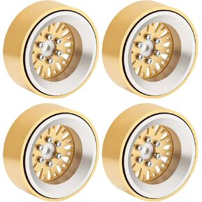 DJX 4 قطع RC نحاسية 1.3 بوصة عجلات Beadlock 45 جرام/قطعة إزاحة سلبية -4.25 لـ 1/24 محوري SCX24 FCX24 1/18 TRX4M Redcat Ascent-18 HPI Venture 18 أجزاء ترقية in Kuwait