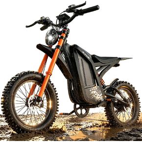 Electric Dirt Bike,3000W Peak Motor 48V 25AH Electric-Motorcycle 35MPH 80 Miles,Mountain Off-Road Bike Teens Adults,Hydraulic Brake Full Suspension EBike for Snow in Saudi Arabia