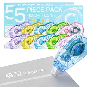 Scrapbook Tape Runner Glue Tape, 5 Pack Double-Sided Tape Roller 49.52ft x 0.24in, Residue-Free Adhesive for Photo Crafts, Scrapbooking, Paper Arts in Kuwait