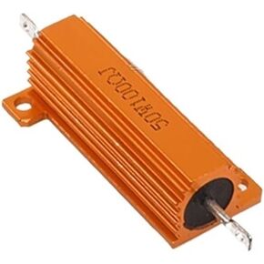 50W 100W Aluminum Power Metal Case Wirewound Resistor 0.01R ~ 100K 1 6 8 10 20 200 500 1K 10K Ohm Resistance RX24 PUMUDDSY(50W-0.33R) in Kuwait