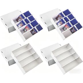2 Pack Trading Card Storage Box, 4 Row 3200 Count Bulk Cardboard Card Boxes for Sports, TCG, MTG, Toploader in Kuwait