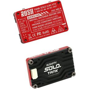 Rush Solo Tank 5.8G VTX جهاز إرسال الفيديو CNC Shell 1.6W هيكل ميكروفون مدمج عالي الطاقة لتبديد الحرارة لطائرة RC FPV طويلة المدى ثابتة الجناح بدون طيار (48CH) in Kuwait