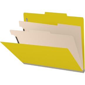 25 Pt. Pressboard Classification Folders, 2/5 Cut ROC Top Tab, Letter Size, 1 Divider, Black (Box of 10) in Kuwait
