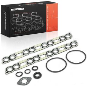 A-Premium Lower Engine Intake Manifold Gasket Set Compatible with Ford E-350 Club Wagon, E-350 E-450 Super Duty 2004-2010, Excursion 2003-2005, F-250 F-350 F-450 F-550 Super Duty 03-07, fit V8 6.0L in Kuwait