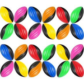 Jerify 24 Pack Foam Footballs 4.72 Inch Bulk Mini Spiral Football Toys Easy Grip Waterproof Small Soft Emulation Foam Footballs for Kids Indoor Outdoor Play Game Football Party Favors(Spiral Style) in Kuwait