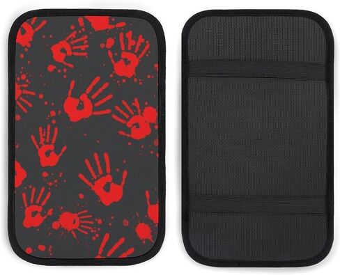 Black Mask Scream Car Center Console Decor Handrail Armrest Box Cushion Funny Ghost Devil Interior Covers Car Protector Pad Lid Cover Accessories Universal Fit for Auto Truck Vehicles in Saudi Arabia