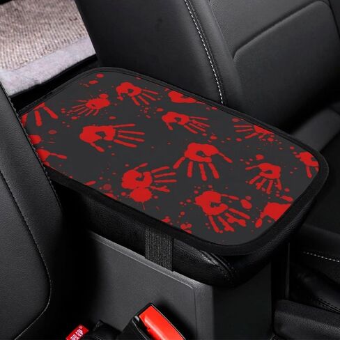 Black Mask Scream Car Center Console Decor Handrail Armrest Box Cushion Funny Ghost Devil Interior Covers Car Protector Pad Lid Cover Accessories Universal Fit for Auto Truck Vehicles in Saudi Arabia