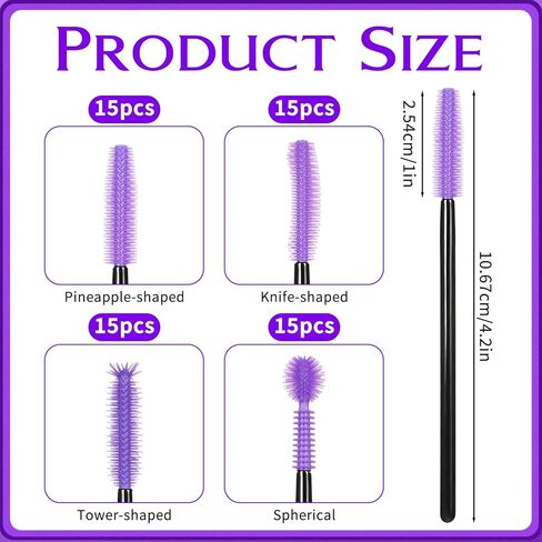 60 Pcs Sewing Machine Cleaning Brushes, Reusable Silicone Cleaning Tools Kit, 4 Styles Small Crevice Brushes for Internal and Spool Area, Purple in Kuwait