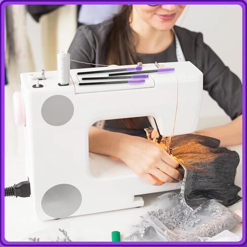 60 Pcs Sewing Machine Cleaning Brushes, Reusable Silicone Cleaning Tools Kit, 4 Styles Small Crevice Brushes for Internal and Spool Area, Purple in Kuwait