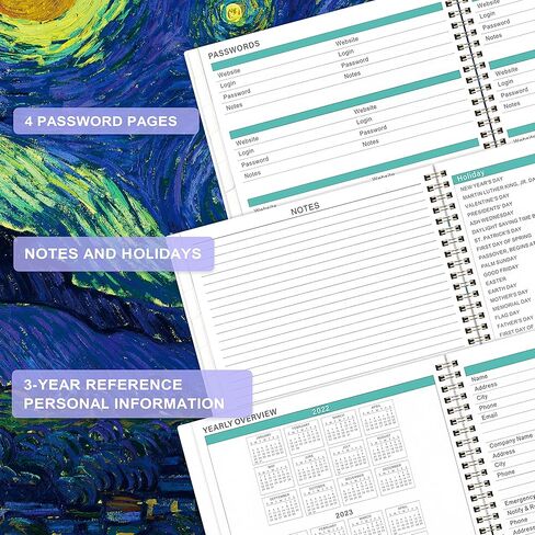 2025-2028 Pocket Planner/Calendar - Jul 2025 - Jun 2028, 3 Year Monthly Planner 2025-2028, 6.3" × 3.8" Calendar Planner, 61 Note Page, 2 Bookmarks, Pen Loop, Inner Pocket, Perfect Organizer for Purse in Saudi Arabia