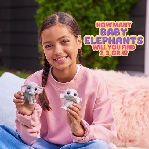 Pets Alive Mommy Elephant and Baby Surprise Interactive Robotic Walking Mommy Elephant Toy with Hidden Baby Elephants, Realistic Sounds, and Surprise Reveal Fun for Kids Ages 3+ in Kuwait