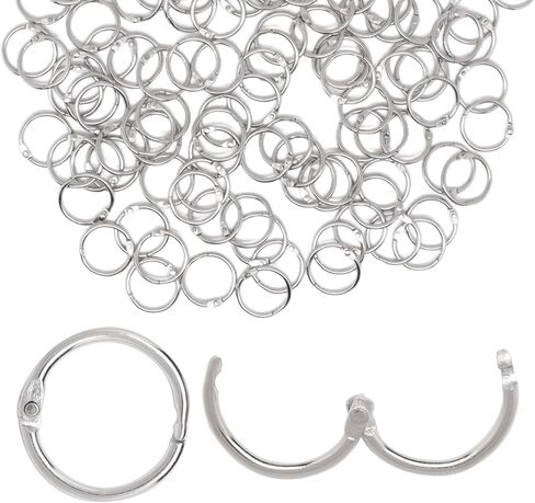 Loose Leaf Binder Rings 1/2 Inch, 120PCS Book Rings for Index Cards, Nickel Plated Metal Flash Card Ring, Clip Ring for Notebooks, Photos, Key, Home, Office, School Supplies (Silver) in Kuwait