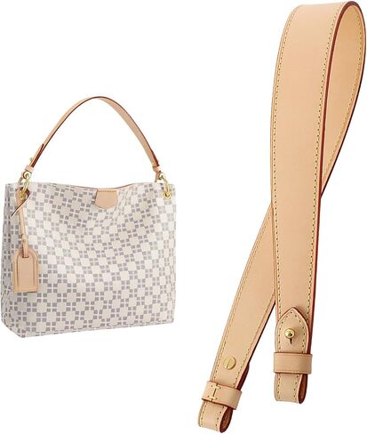 Vachetta Leather Replacement Wide Shoulder Strap for Neverful Bucket Bags (Width:1.5in&Length:25.6in) in Saudi Arabia