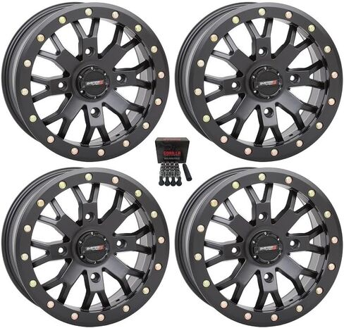نظام 3 SB-4 Beadlock أسود (6+1) عجلات UTV مقاس 15 بوصة Mule Pro FXT KRX/Wolverine RMAX/YXZ 2019+ in Kuwait