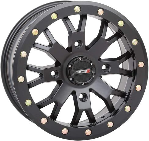 نظام 3 SB-4 Beadlock أسود (6+1) عجلات UTV مقاس 15 بوصة Mule Pro FXT KRX/Wolverine RMAX/YXZ 2019+ in Kuwait